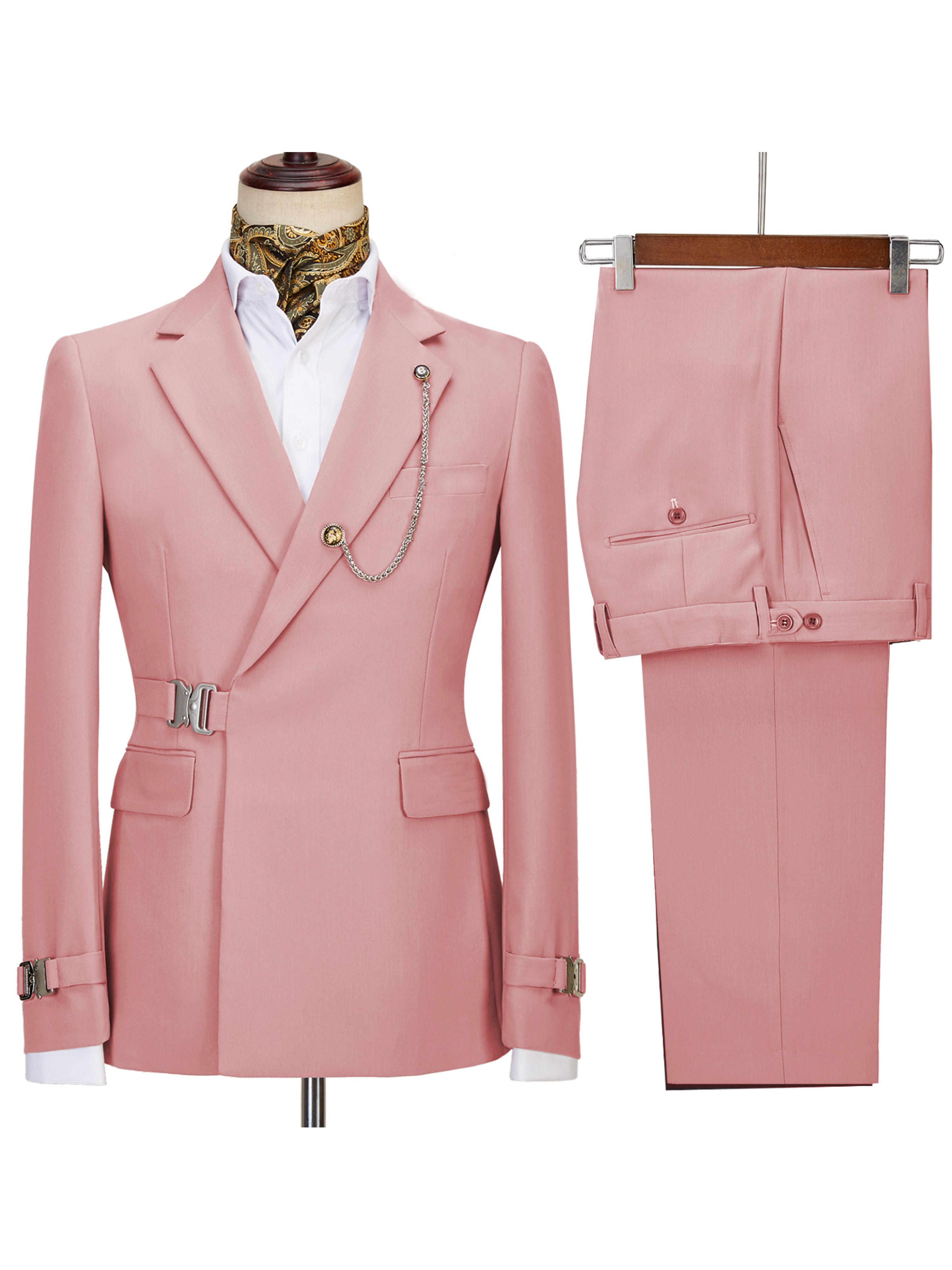 Herrenanzüge 2 Stück Slim Fit Anzug Set
