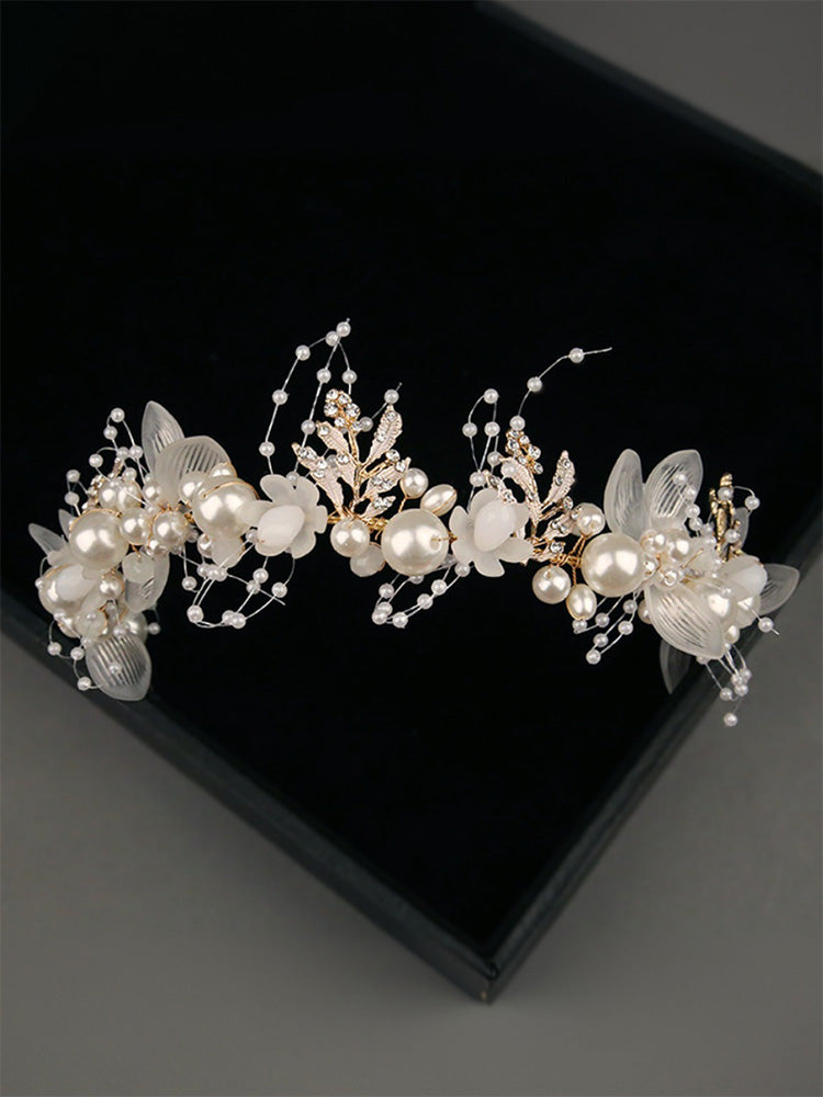 Kristall Tüll Floral Perle Hochzeit Stirnband