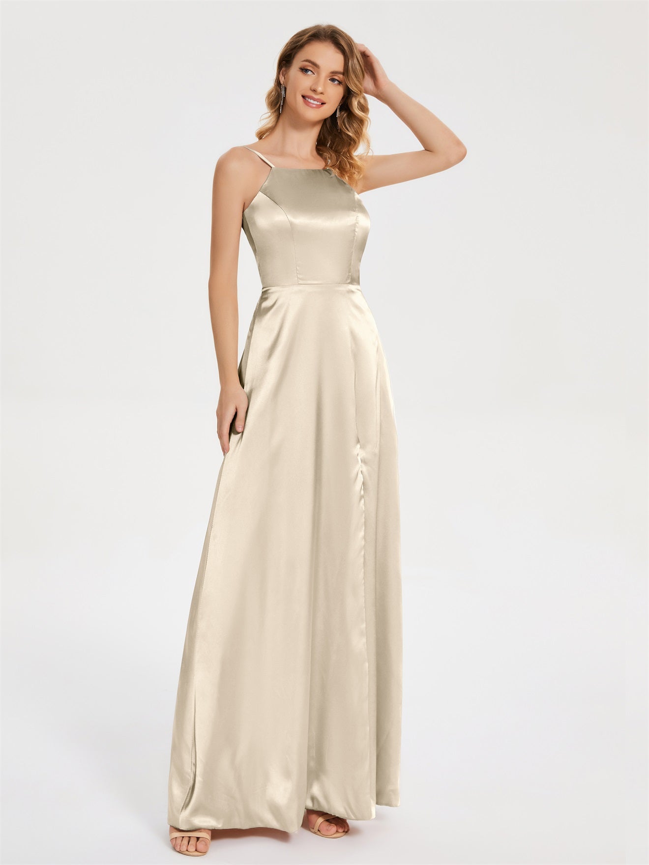 Miriam Einhänger Neckholder Satin Sweet Brautjungfernkleider