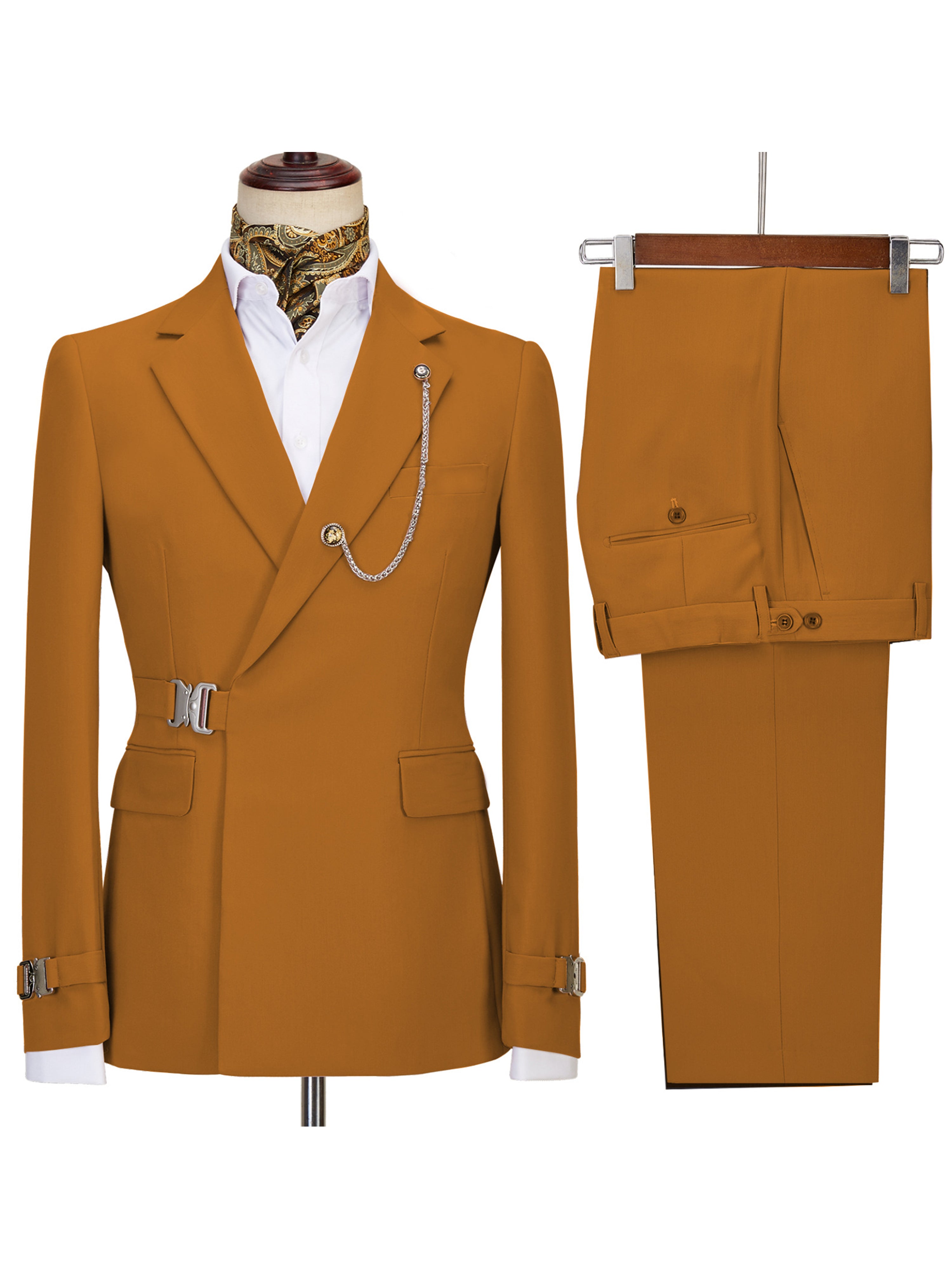 Herrenanzüge 2 Stück Slim Fit Anzug Set