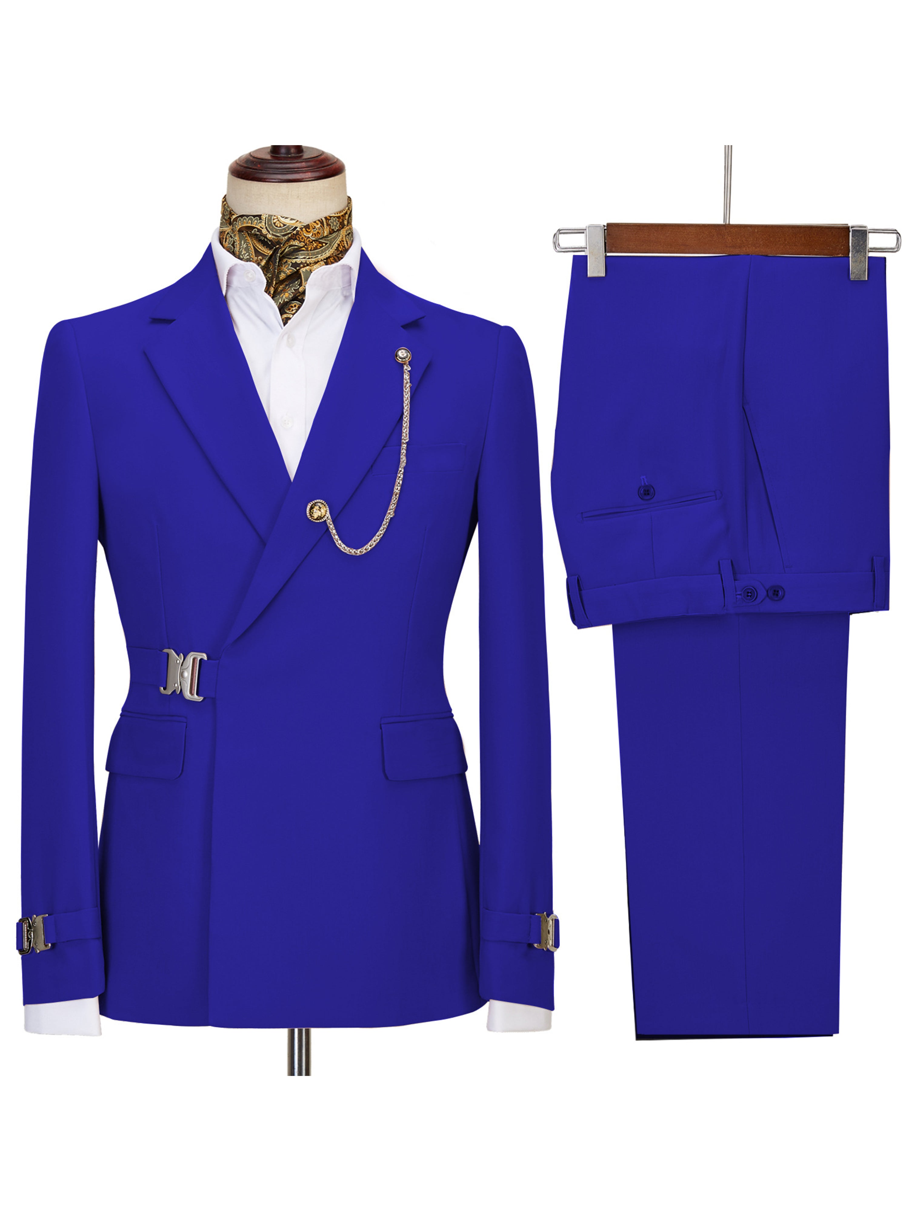 Herrenanzüge 2 Stück Slim Fit Anzug Set
