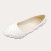 Schlichte bestickte Kirschblüte bedeckt kleine Perle verschönert Hochzeit Schuhe