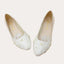 Bestickte Spitze Blume Perle Hochzeit Schuhe