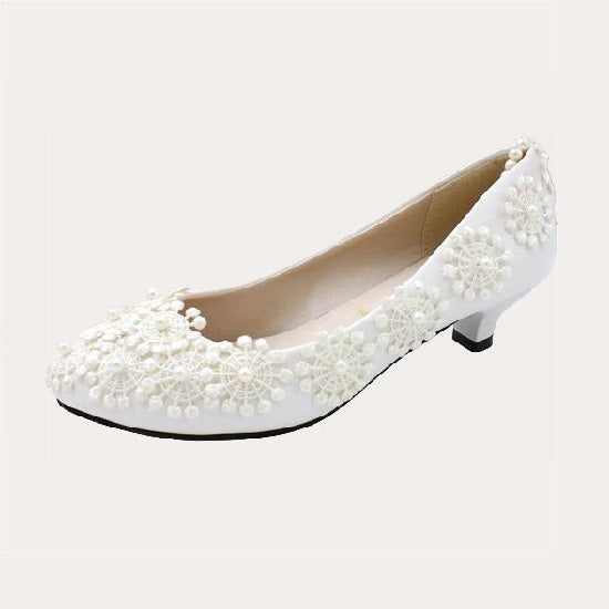 Innocent Perle verschönert Spitze Löwenzahn Hochzeit Schuhe