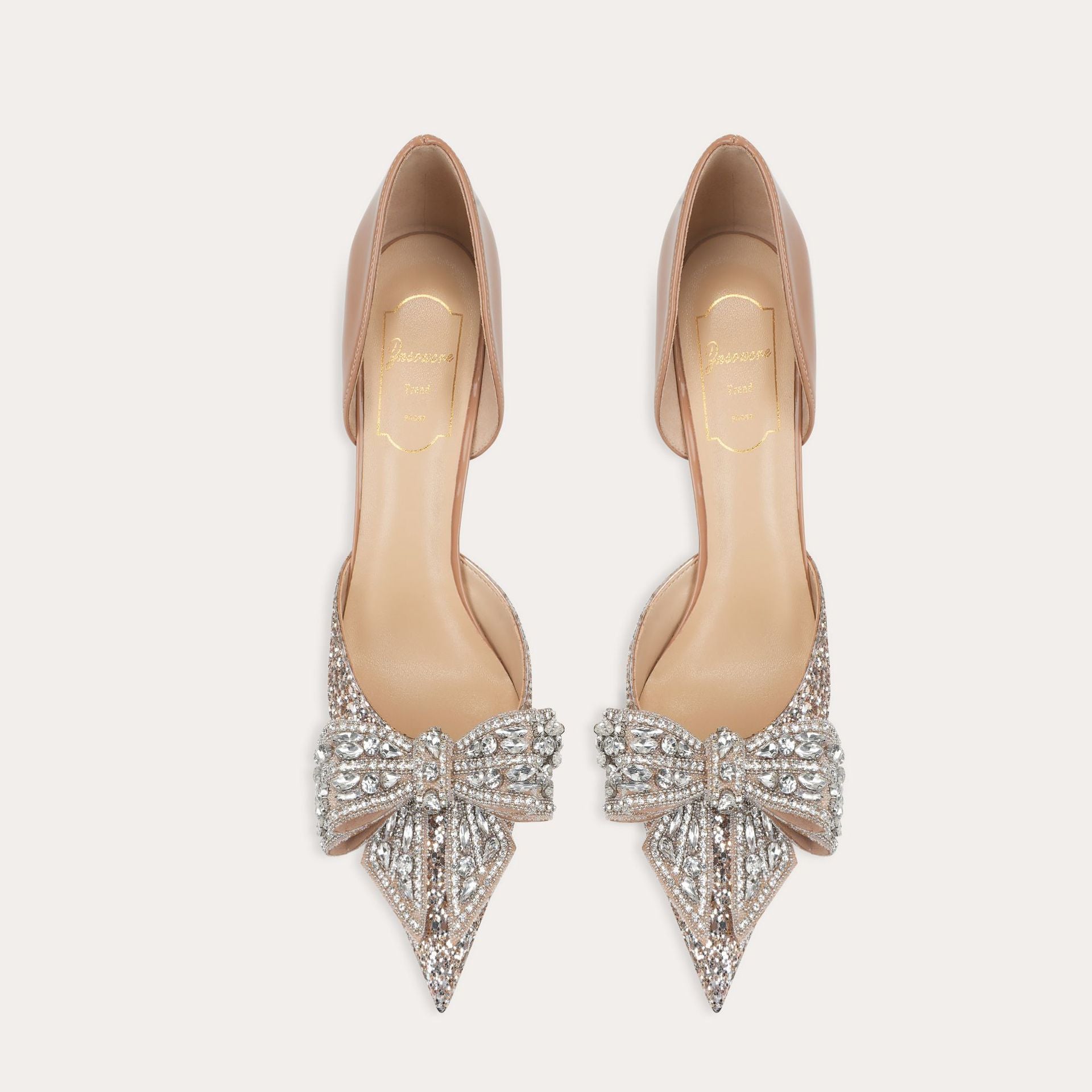 Atemberaubende High Heels mit Diamanten Hochzeitsschuhe