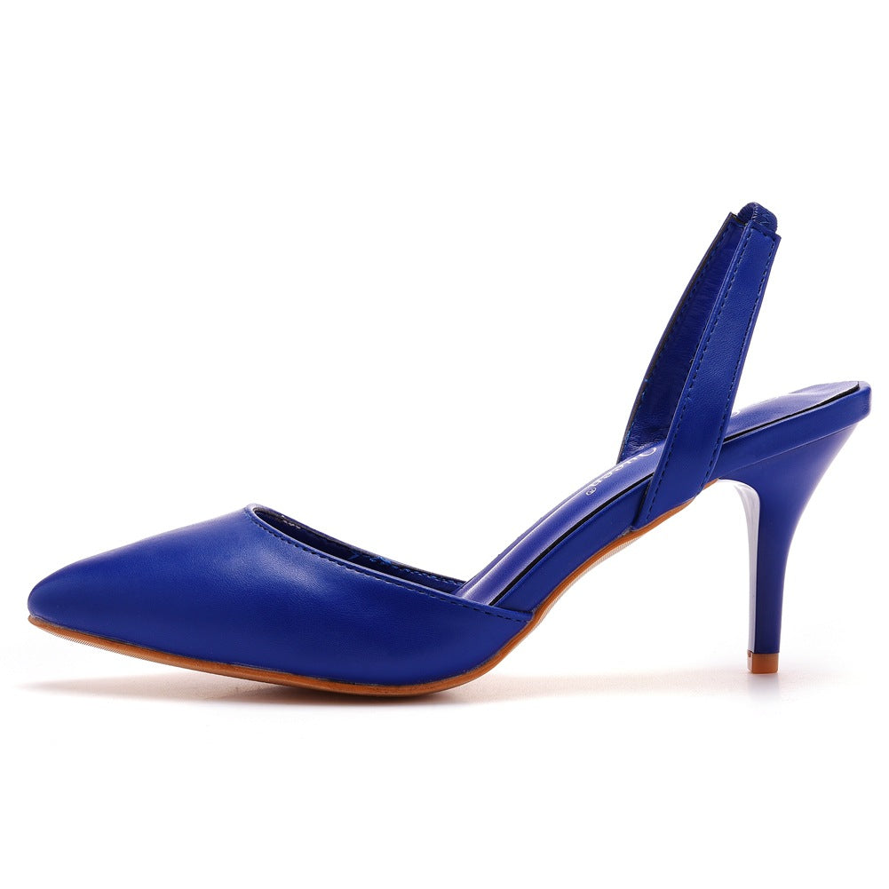 Kurz Elegant Spitz Zulaufender Slingback High Heels