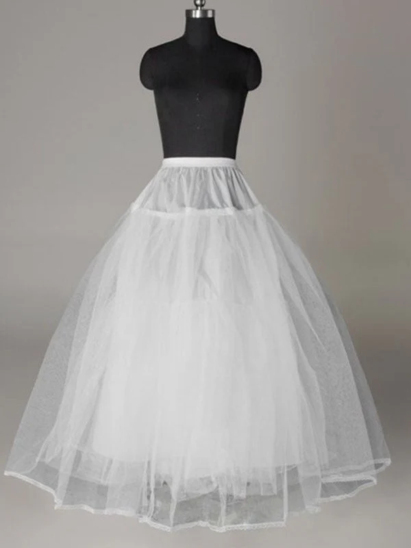 Niedliche Tüll Netting Ball-Kleid 2 Tier Boden Länge Slip Stil Hochzeit Petticoats P01