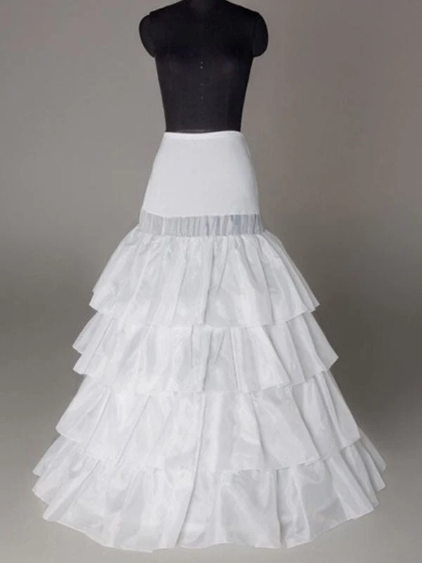 Nylon A-Linie Rüschen Boden Länge Slip Stil Hochzeit Petticoats P05