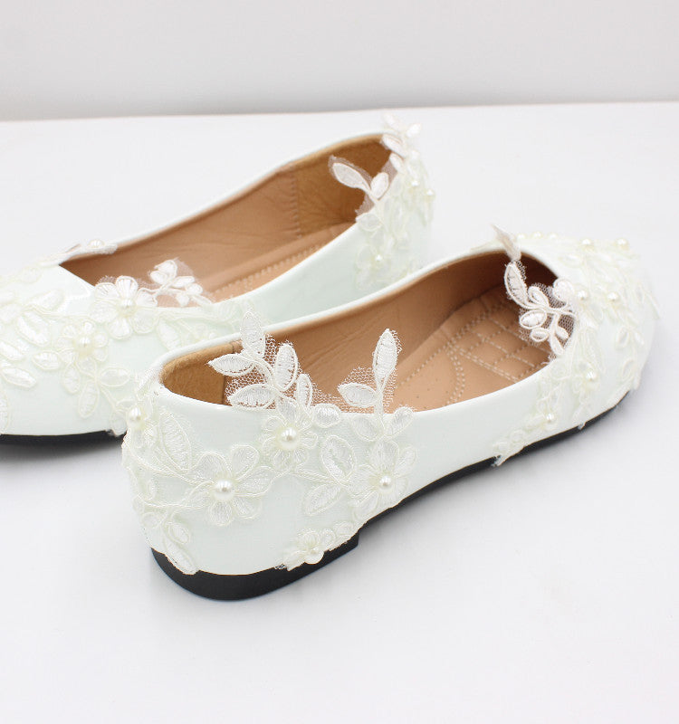 Elegante florale Zweig Perle verschönert Hochzeit Schuhe