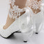 Wunderschöne Spitze Riemen Diamante verschönert Hochzeit Schuhe