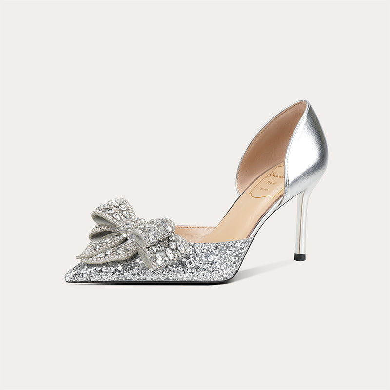 Atemberaubende High Heels mit Diamanten Hochzeitsschuhe