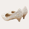 Spitze Kleine Blumen Perlen Stämme Fußkettchen Elegant Hochzeit Schuhe