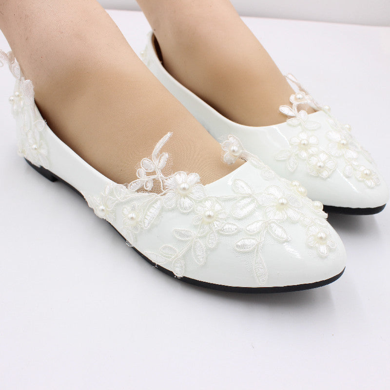 Elegante florale Zweig Perle verschönert Hochzeit Schuhe