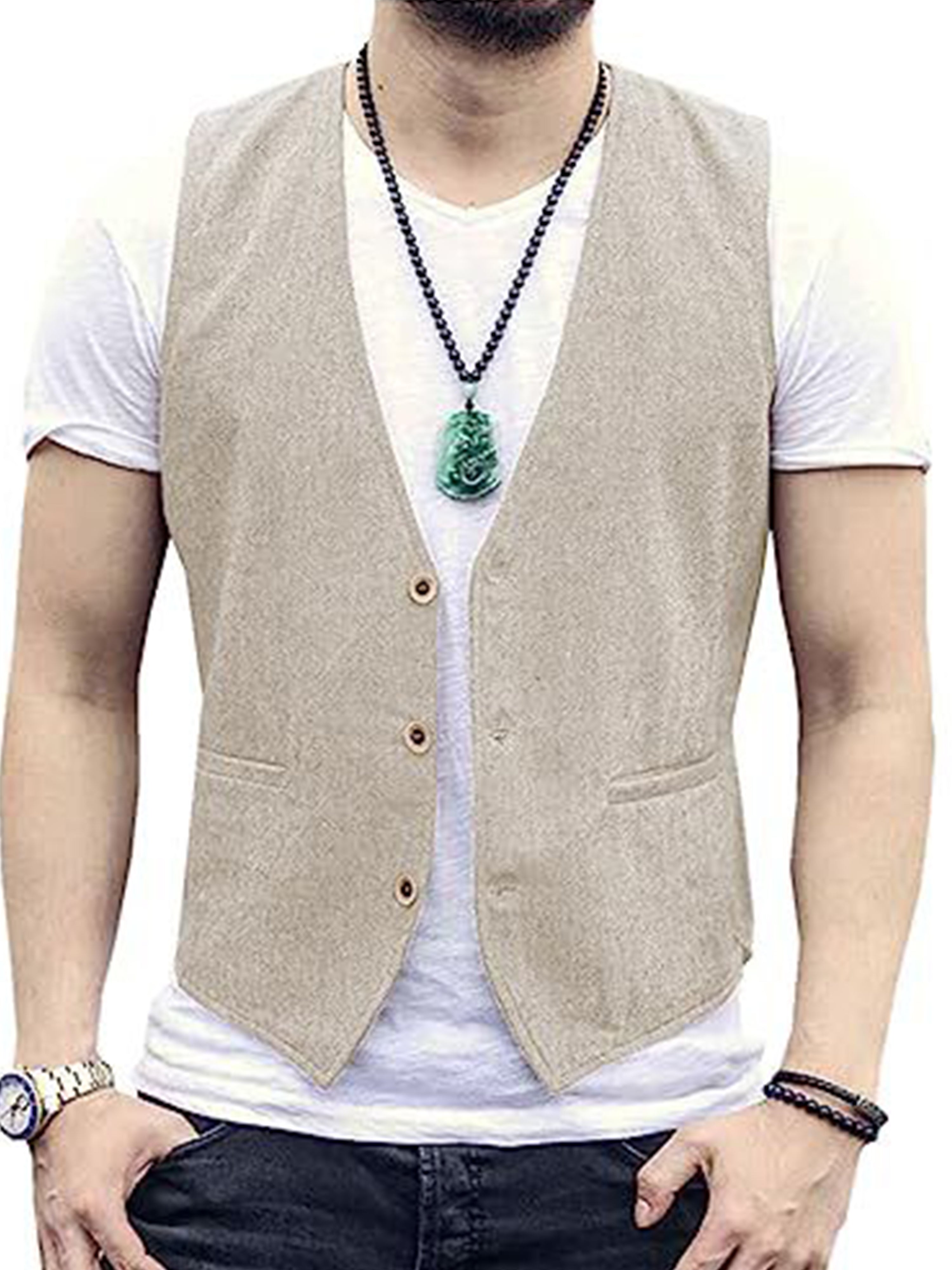 Leichte Atmungsaktive Kühle Lässige Baumwollweste Slim vest
