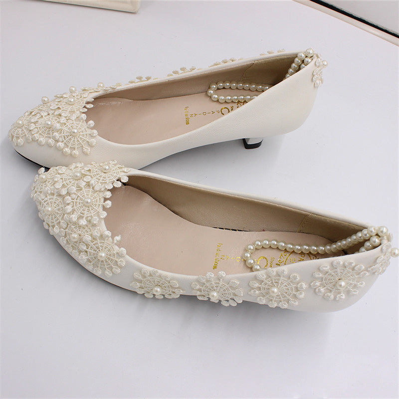 Innocent Perle verschönert Spitze Löwenzahn Hochzeit Schuhe