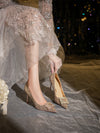 Elegante High Heels mit Diamanten Hochzeitsschuhe
