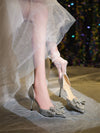Atemberaubende High Heels mit Diamanten Hochzeitsschuhe