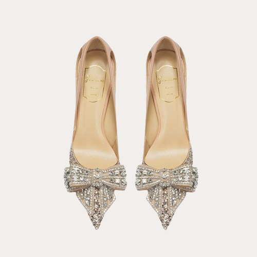 Damen High Heels mit Diamanten Hochzeitsschuhe