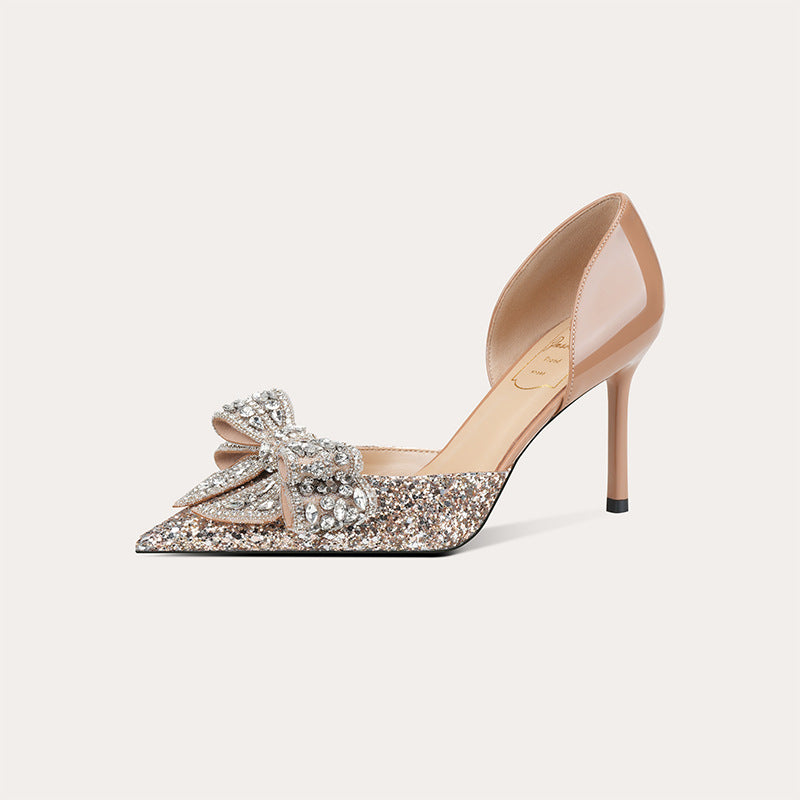 Atemberaubende High Heels mit Diamanten Hochzeitsschuhe