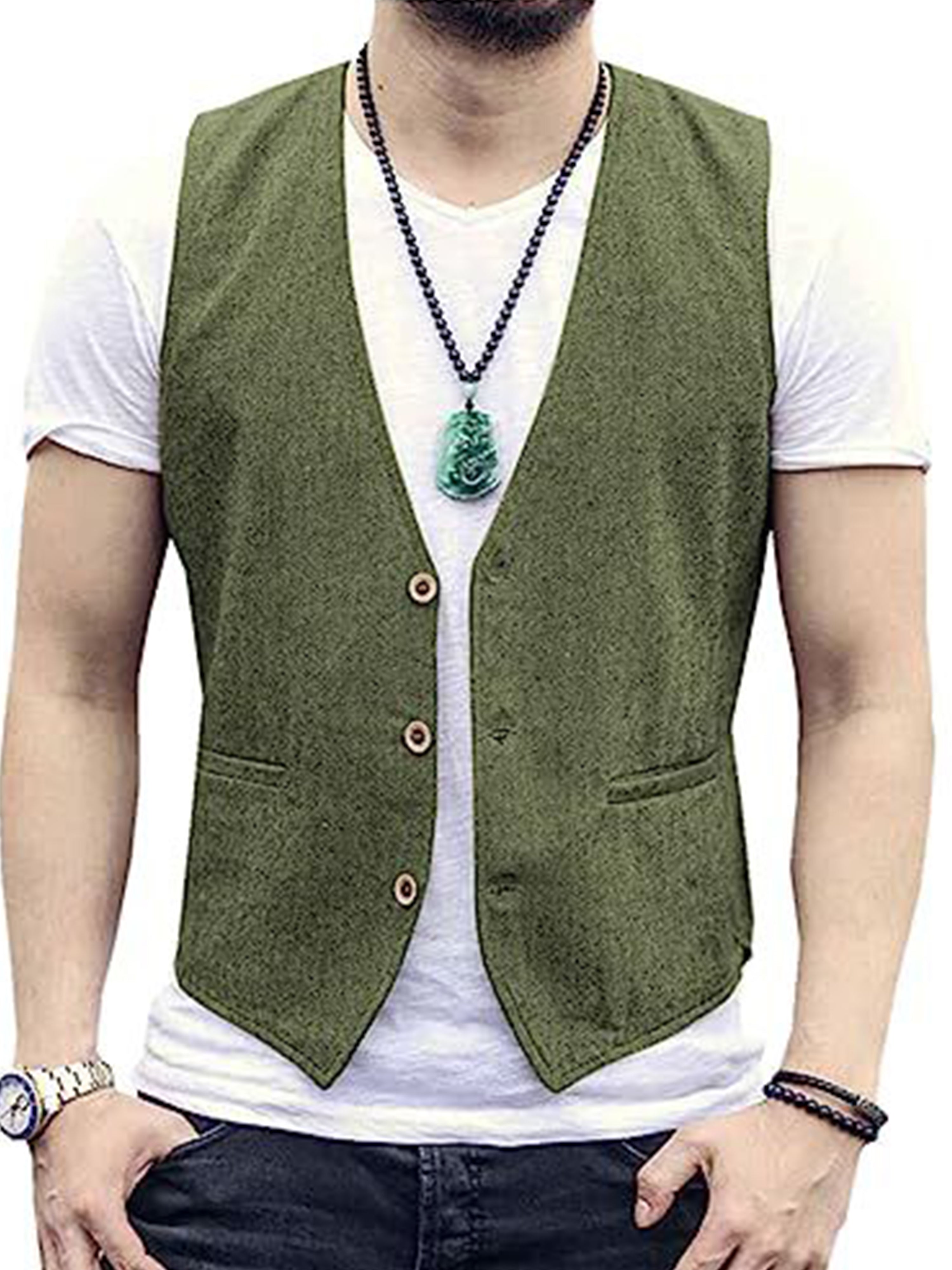 Leichte Atmungsaktive Kühle Lässige Baumwollweste Slim vest