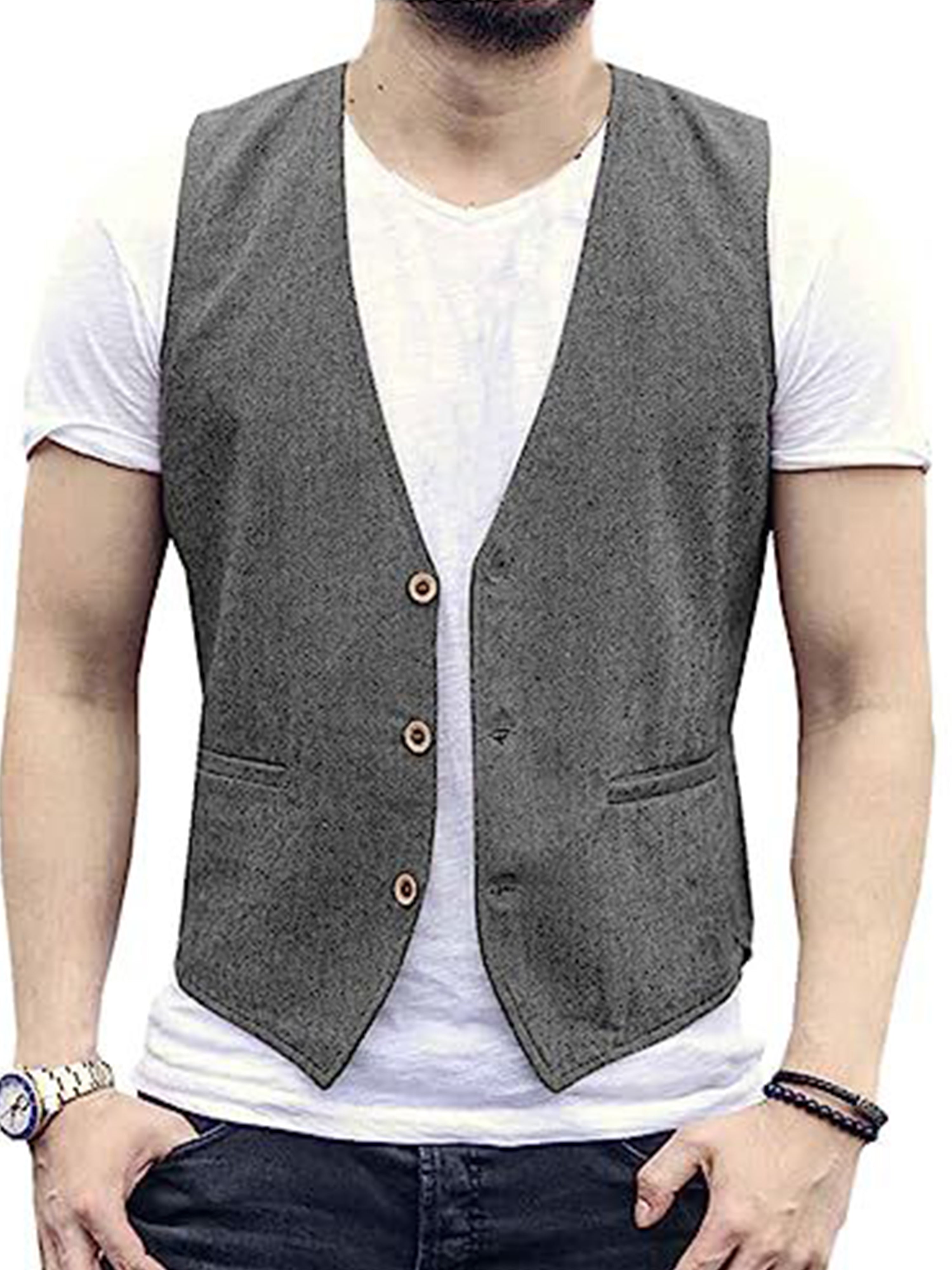Leichte Atmungsaktive Kühle Lässige Baumwollweste Slim vest