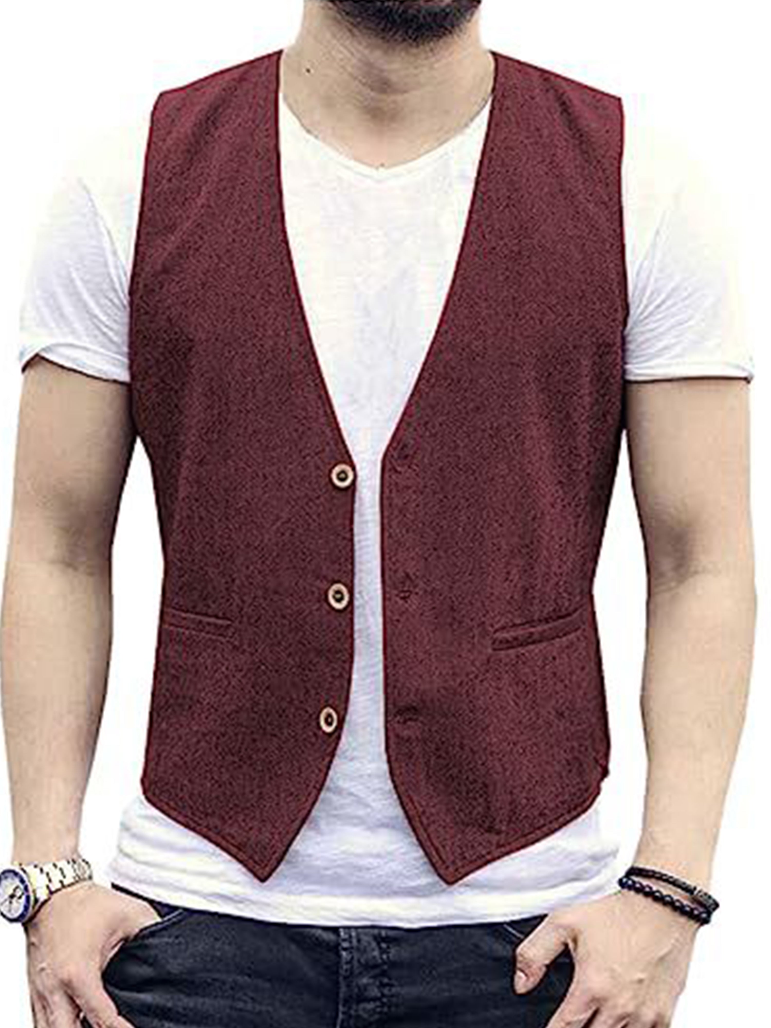 Leichte Atmungsaktive Kühle Lässige Baumwollweste Slim vest