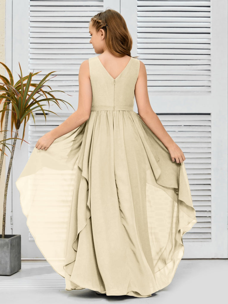 Fantastisches Chiffon Junior-Brautjungfernkleid