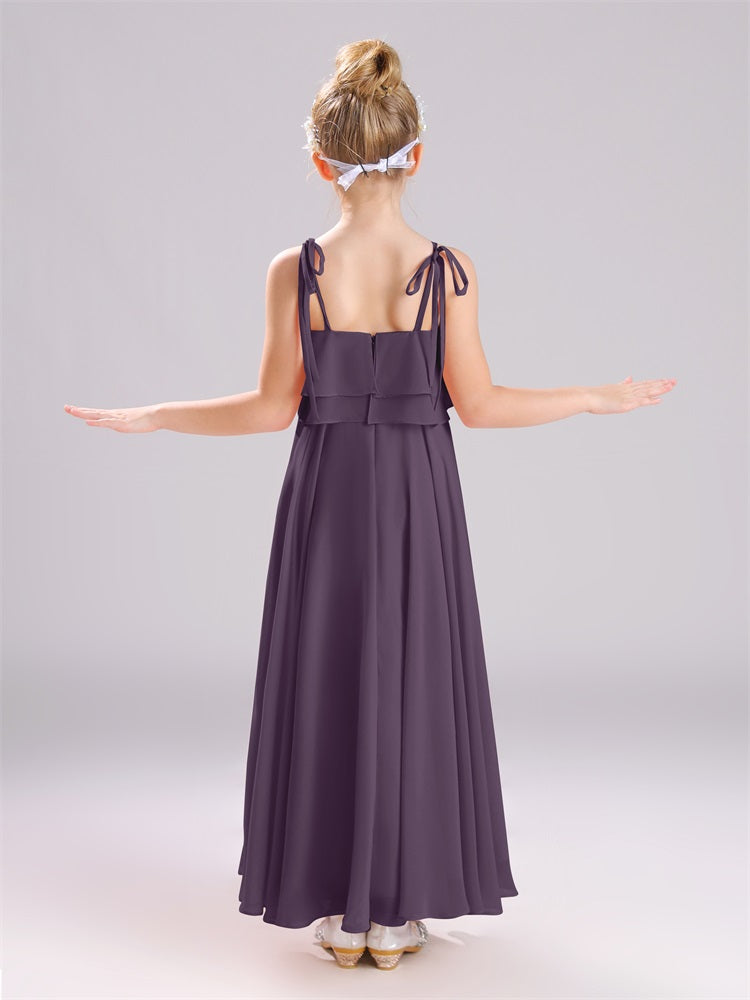 Träger bodenlang Chiffon Junior Brautjungfernkleider