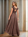 A-Linie Kappenärmel hoch niedrig Spitze Applikationen Chiffon Mutter der Braut Kleid