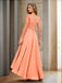 A-Linie Kappenärmel hoch niedrig Spitze Applikationen Chiffon Mutter der Braut Kleid