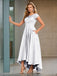 A-Linie Kappenärmel hoch niedrig Spitze Applikationen Chiffon Mutter der Braut Kleid