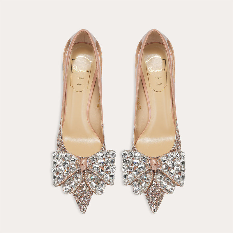 Damen High Heels mit Diamanten Hochzeitsschuhe