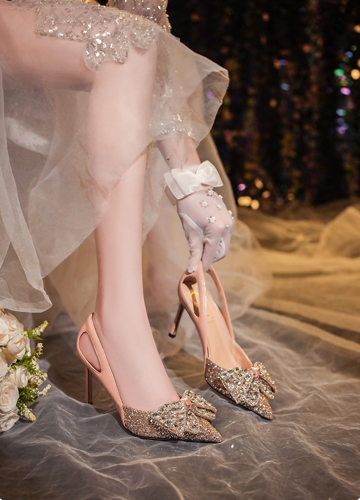 Damen High Heels mit Diamanten Hochzeitsschuhe