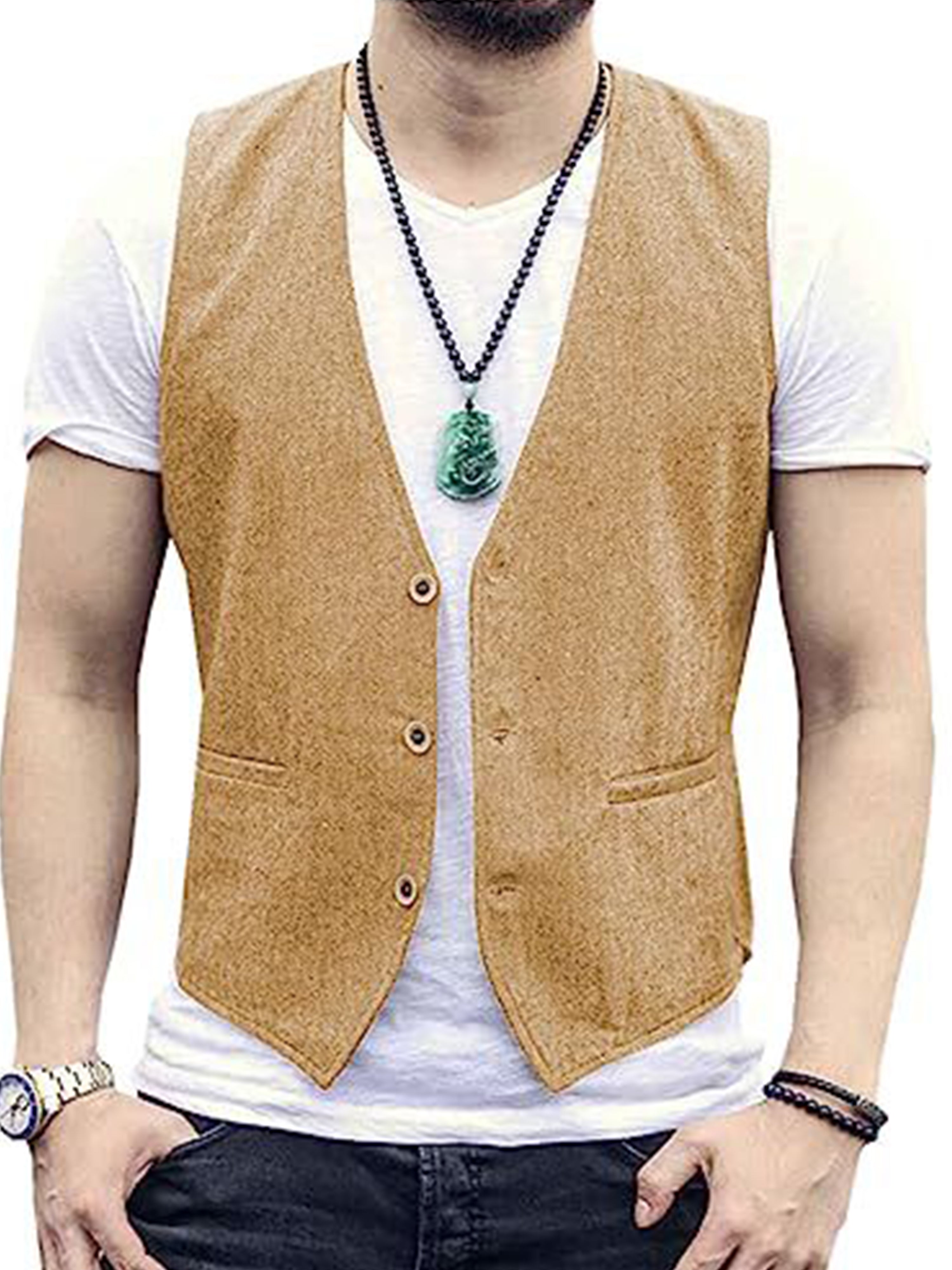 Leichte Atmungsaktive Kühle Lässige Baumwollweste Slim vest