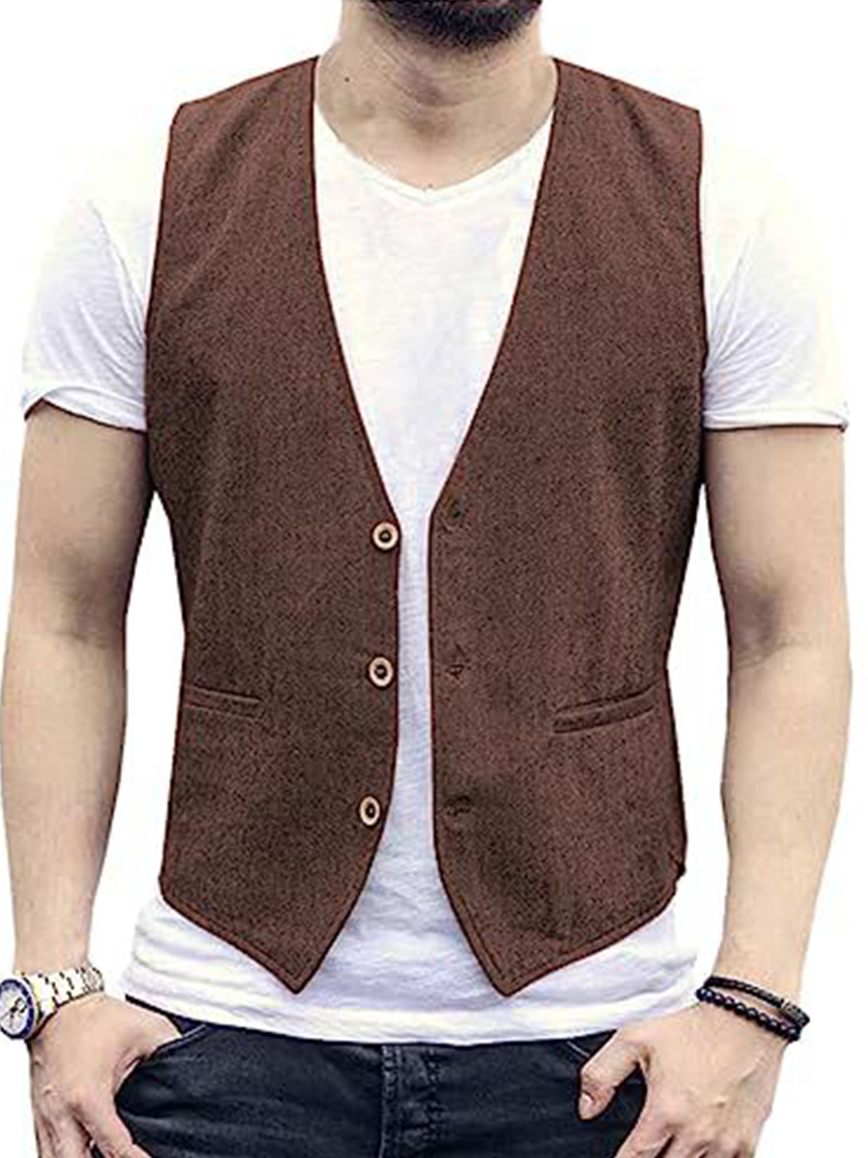 Leichte Atmungsaktive Kühle Lässige Baumwollweste Slim vest
