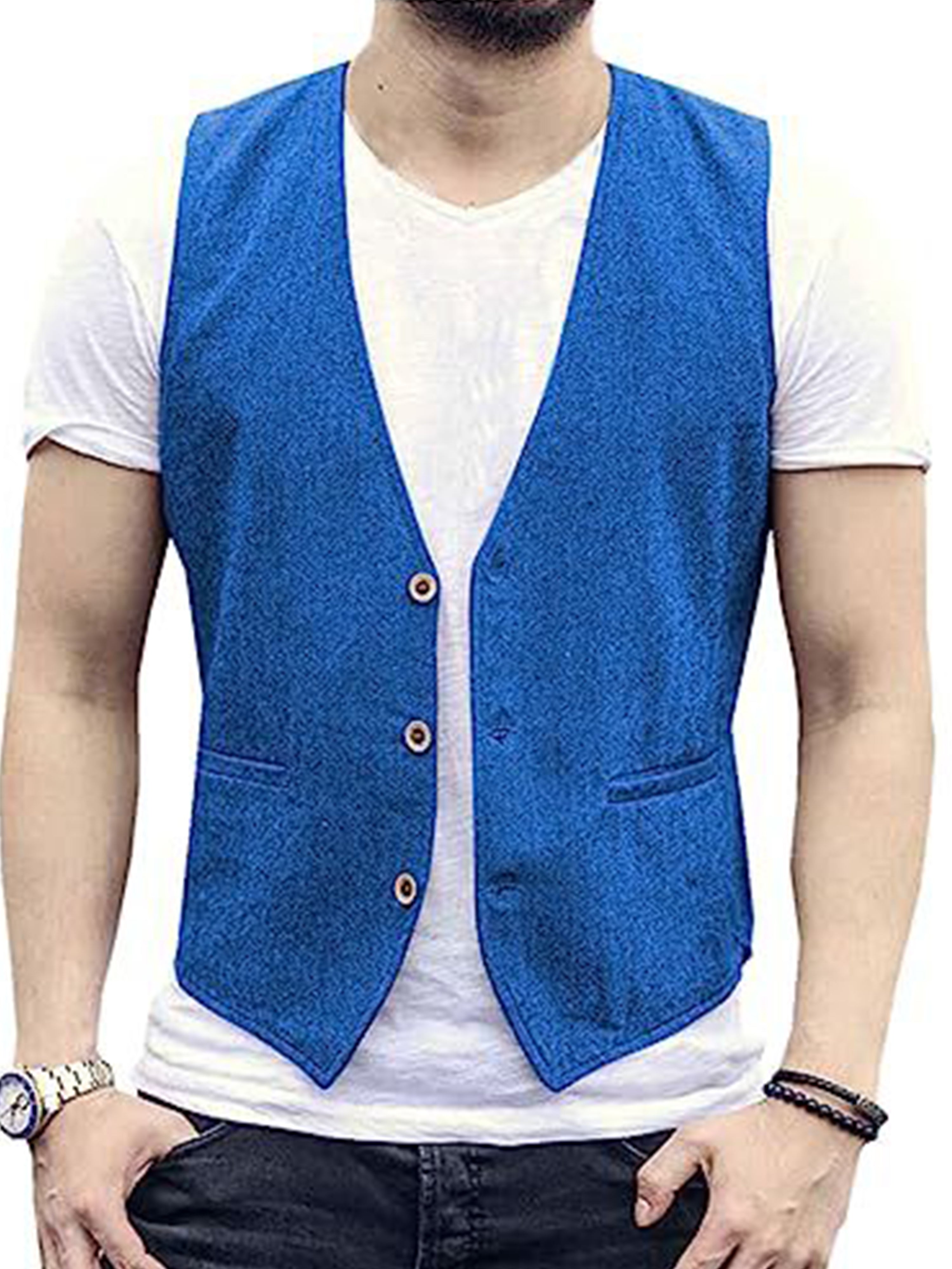 Leichte Atmungsaktive Kühle Lässige Baumwollweste Slim vest