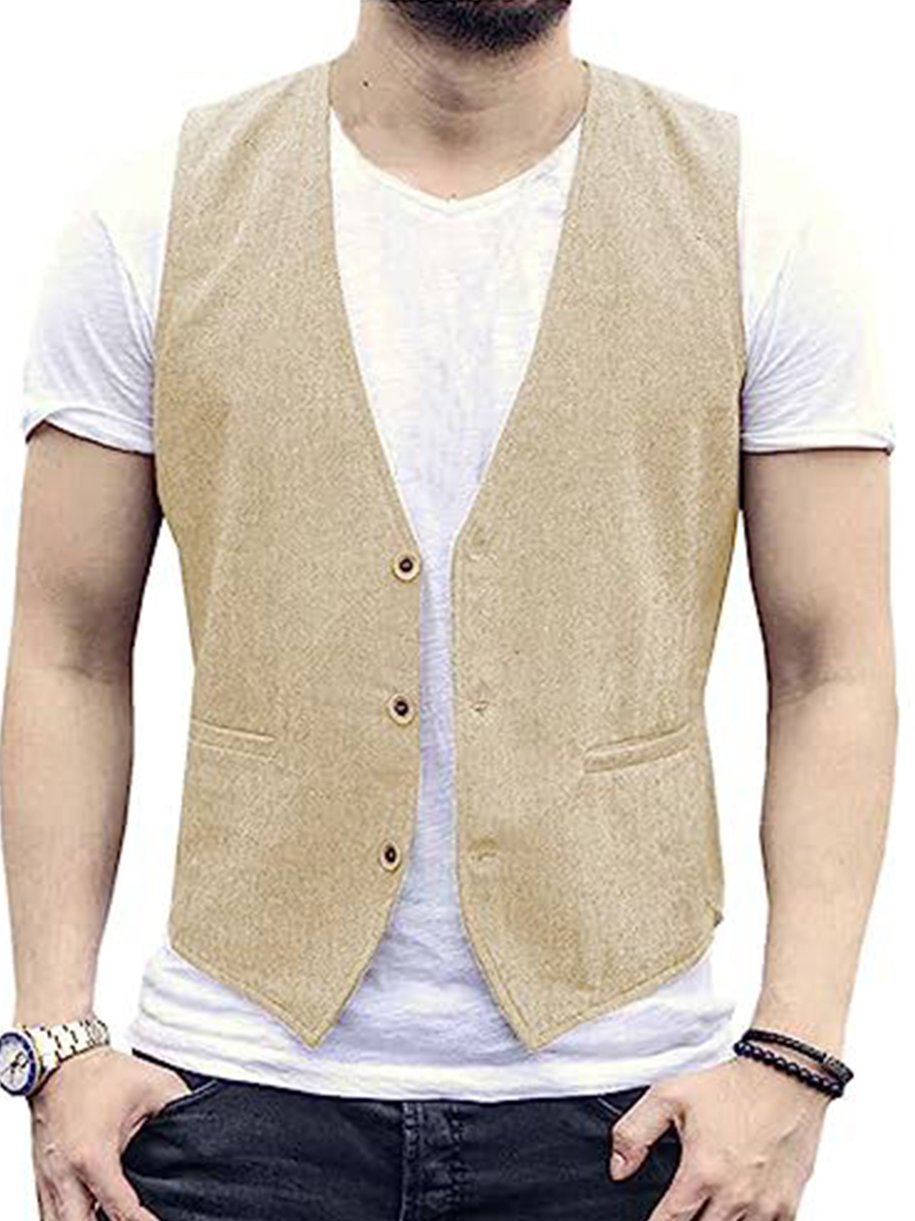 Leichte Atmungsaktive Kühle Lässige Baumwollweste Slim vest