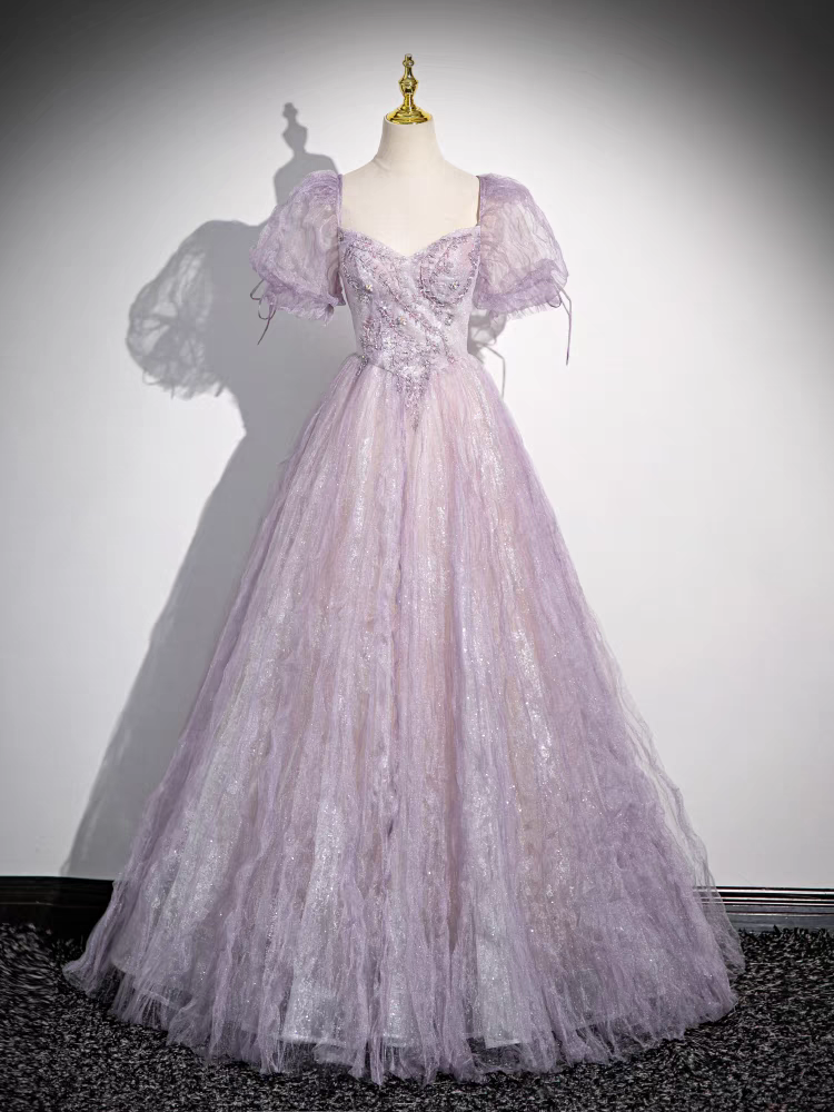 V-Ausschnitt Bodenlang Bodenlang Quinceanera Kleid