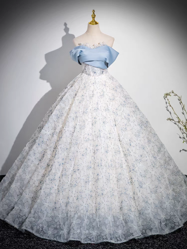 Entblößte Schulter Quinceanera Kleid aus Satin und Tüll