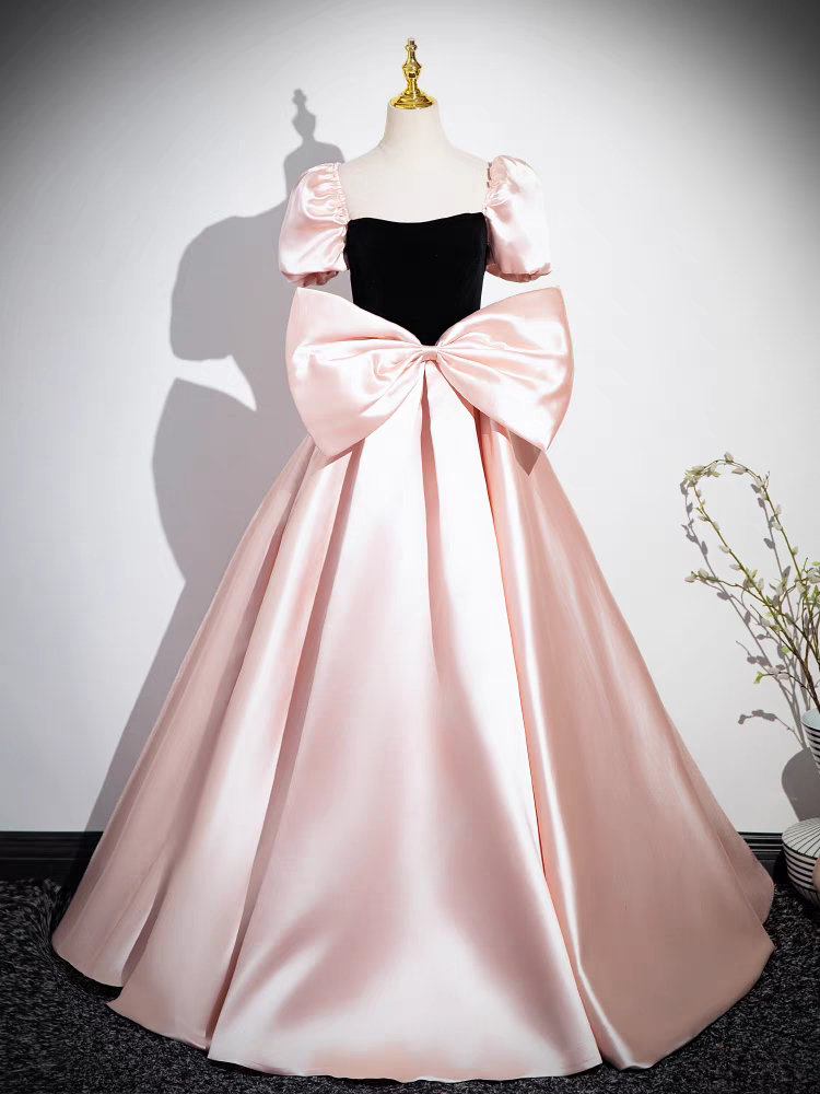 Entblößte Schulter Gerader Halsausschnitt Quinceanera Kleid mit Schmetterling Schleife