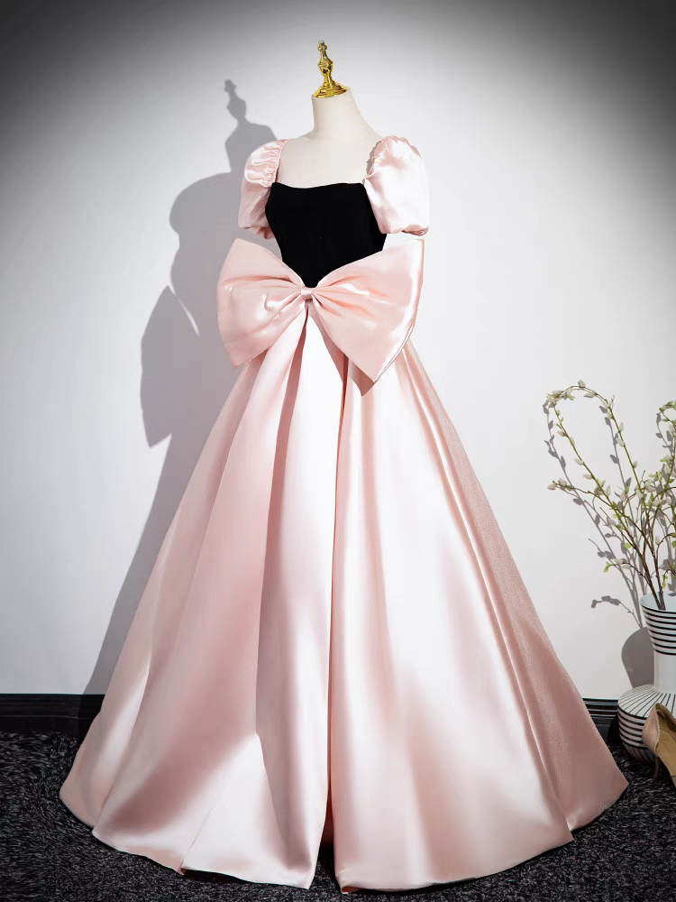 Entblößte Schulter Gerader Halsausschnitt Quinceanera Kleid mit Schmetterling Schleife