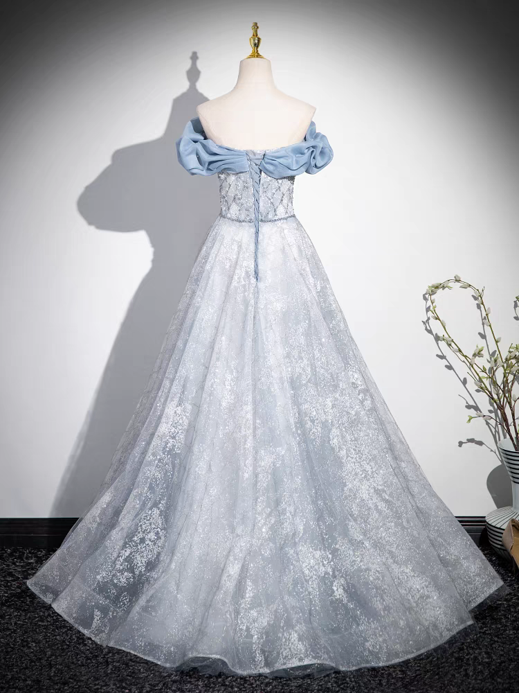 Entblößte Schulter V-Ausschnitt Quinceanera Kleid aus Satin und Tüll