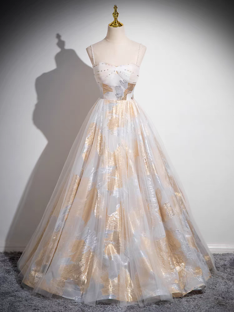 Spaghetti-Träger Halsausschnitt Herzausschnitt Bodenlang Quinceanera Kleid