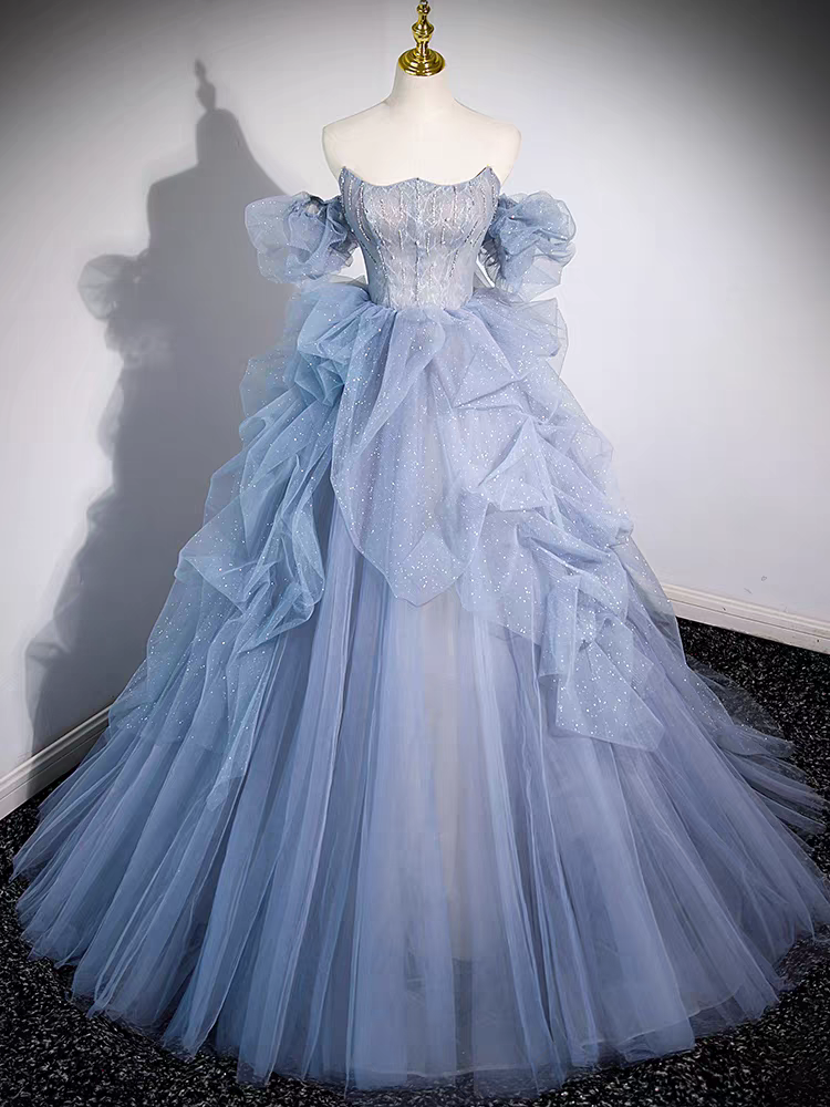 Chic A-Linie Sweetheart Ballkleid Puffy Tulle Quinceanera Kleid