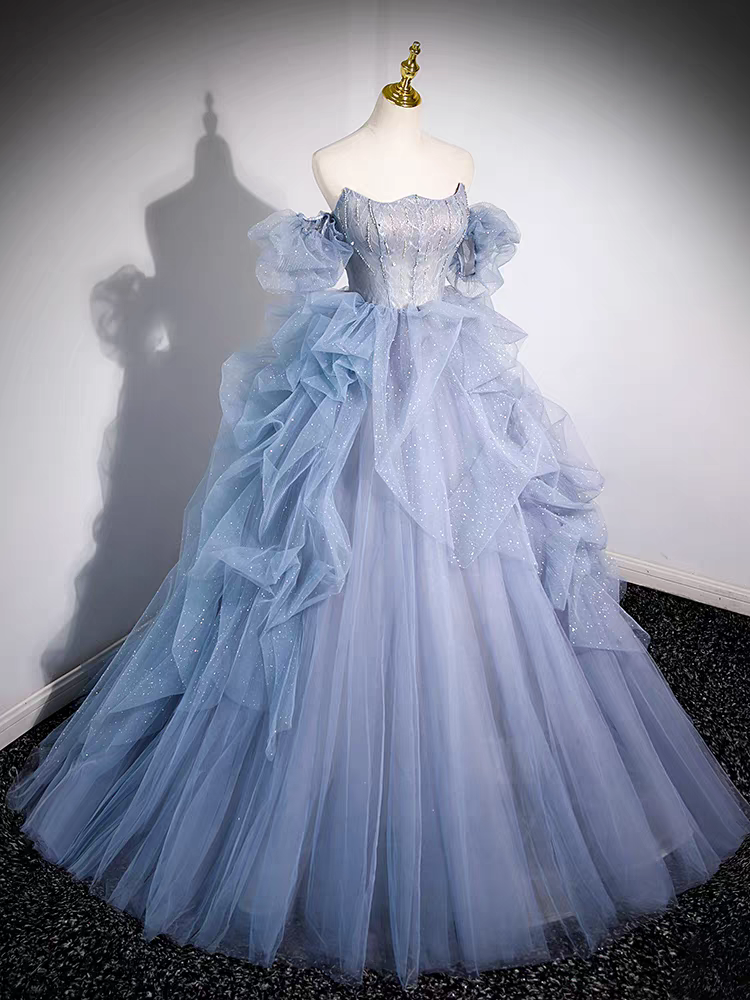 Chic A-Linie Sweetheart Ballkleid Puffy Tulle Quinceanera Kleid