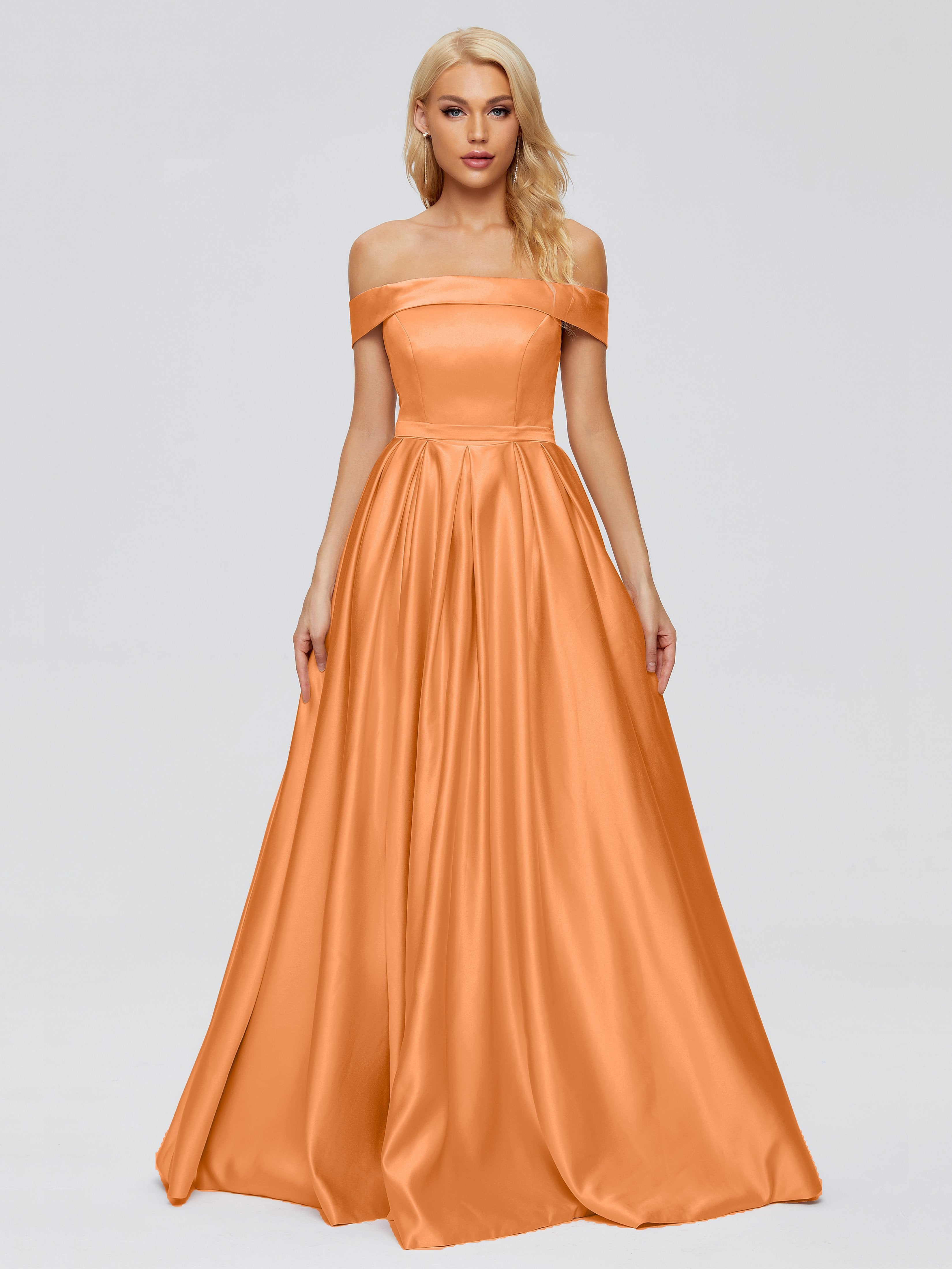 Annabelle Trägerlos Schlitz Satin Partykleid