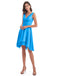 Esperanza A-Linie High-Low V-Ausschnitt Chiffon Kurze Brautjungfernkleider