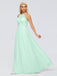 Isabel A-Linie H?ngehals Chiffon Brautjungfernkleider