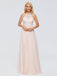 Isabel A-Linie H?ngehals Chiffon Brautjungfernkleider