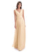 Kailee A-Linie Bodenlange V-Ausschnitt Chiffon Lange Brautjungfernkleider